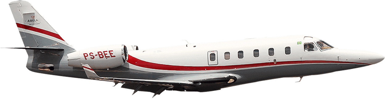 Jato Gulfstream G100 prefixo PS-BEE da Abelha em voo